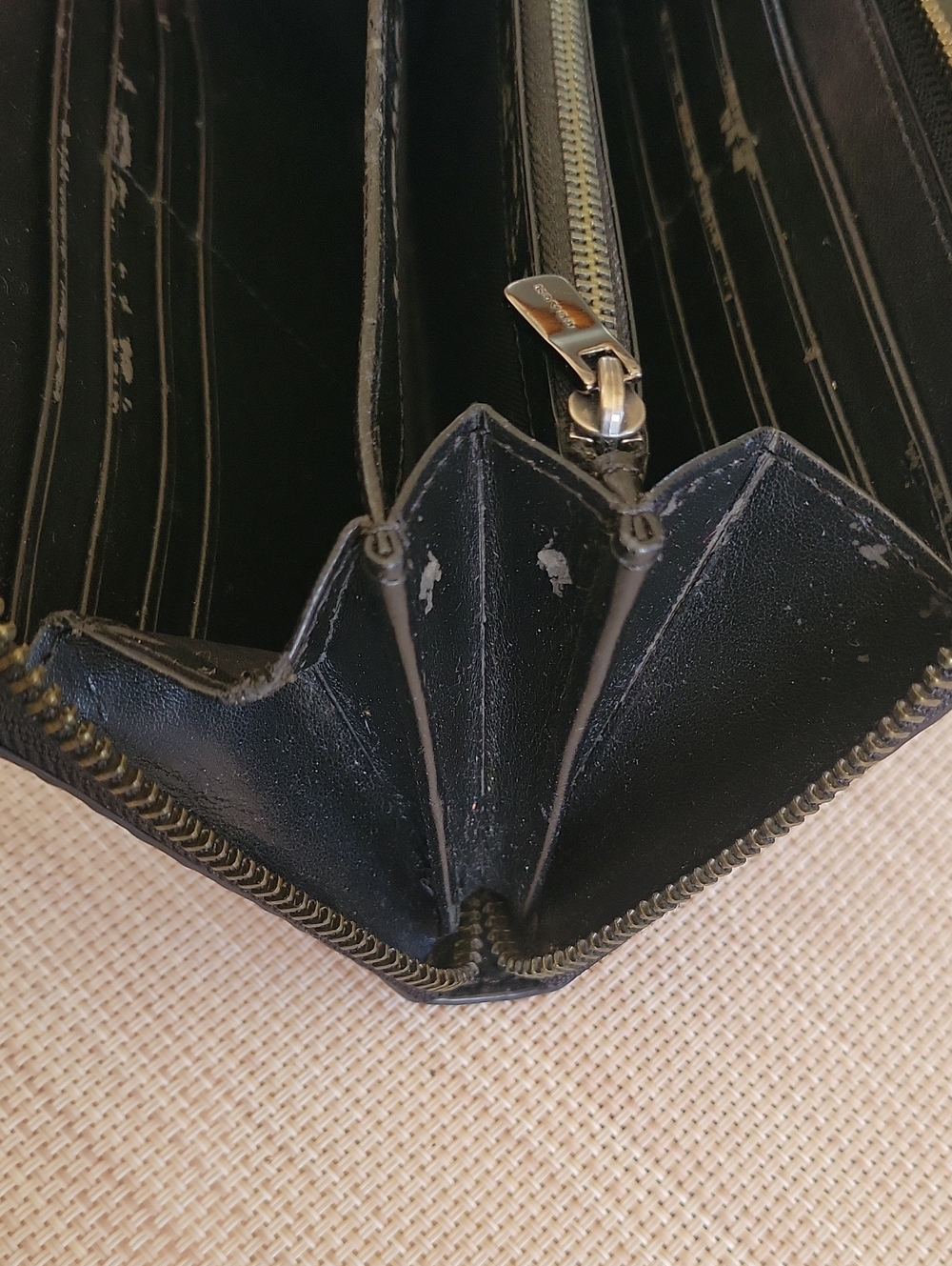 Coach Python Embossed Accordian Zip Wallet - Picture 9 of 12